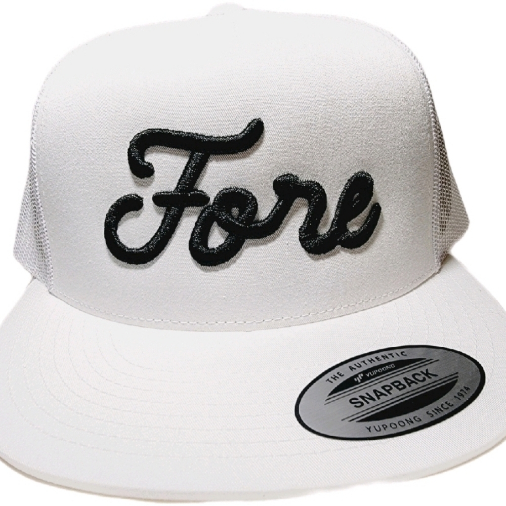 Fore Golf Flat Bill Snapback Adjustable Direct Embroidered…